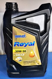روغن موتور ایرانول رویال چهار لیتری 20W50سطح کیفیت (SM)